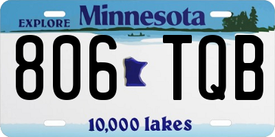 MN license plate 806TQB
