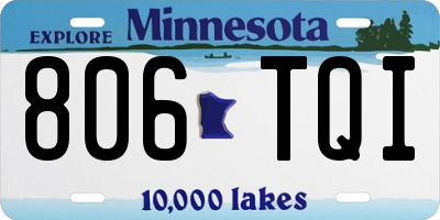 MN license plate 806TQI