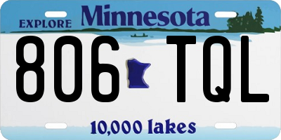 MN license plate 806TQL