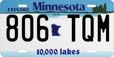 MN license plate 806TQM