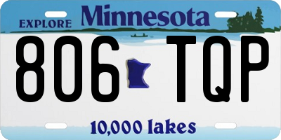 MN license plate 806TQP