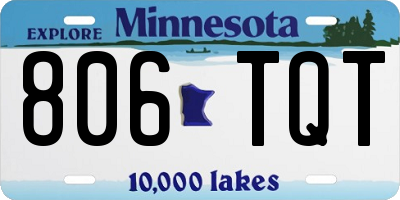 MN license plate 806TQT