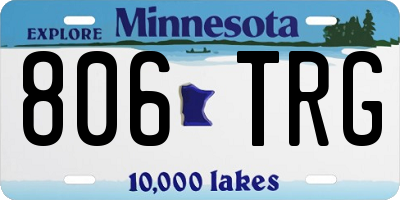 MN license plate 806TRG