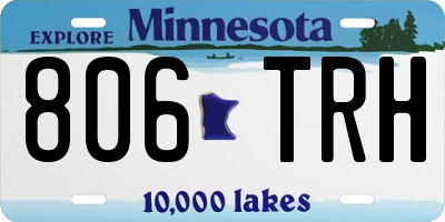 MN license plate 806TRH