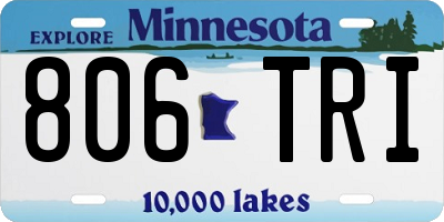 MN license plate 806TRI