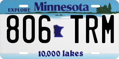MN license plate 806TRM