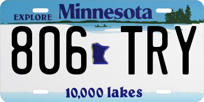 MN license plate 806TRY