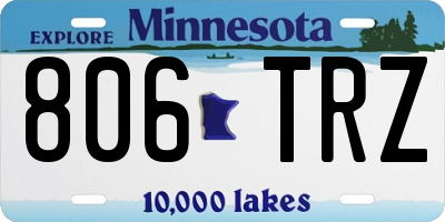 MN license plate 806TRZ