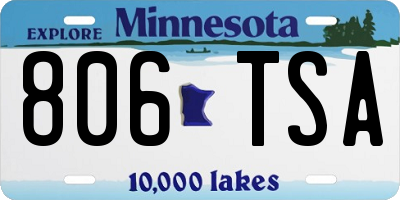 MN license plate 806TSA