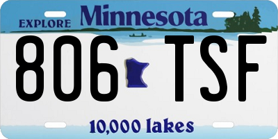 MN license plate 806TSF