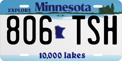 MN license plate 806TSH
