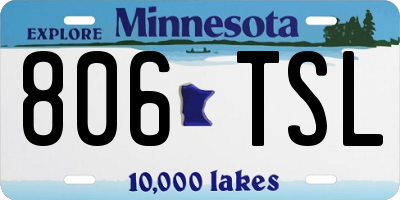 MN license plate 806TSL