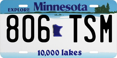 MN license plate 806TSM