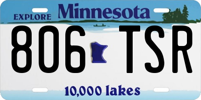 MN license plate 806TSR