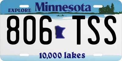 MN license plate 806TSS