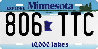 MN license plate 806TTC