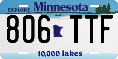 MN license plate 806TTF