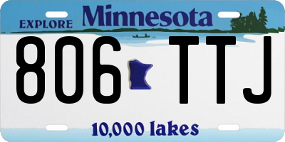 MN license plate 806TTJ