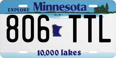 MN license plate 806TTL