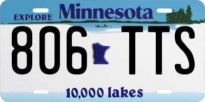 MN license plate 806TTS