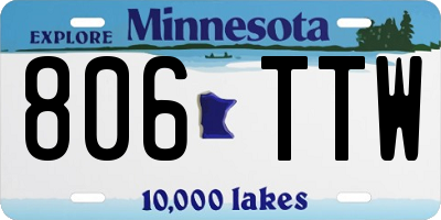 MN license plate 806TTW