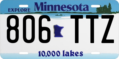MN license plate 806TTZ
