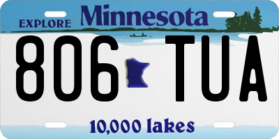 MN license plate 806TUA