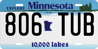 MN license plate 806TUB