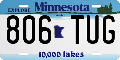MN license plate 806TUG