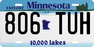 MN license plate 806TUH