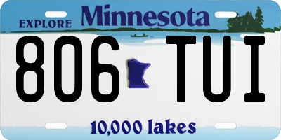 MN license plate 806TUI
