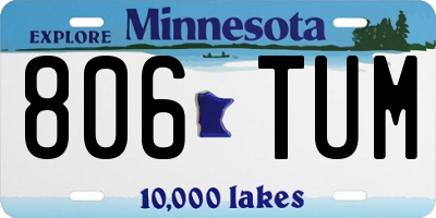 MN license plate 806TUM