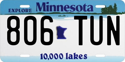 MN license plate 806TUN
