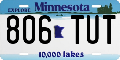 MN license plate 806TUT