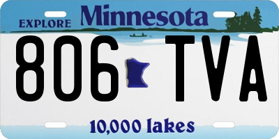 MN license plate 806TVA