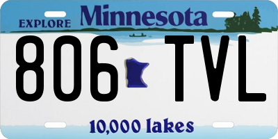 MN license plate 806TVL