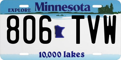 MN license plate 806TVW