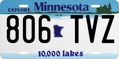 MN license plate 806TVZ
