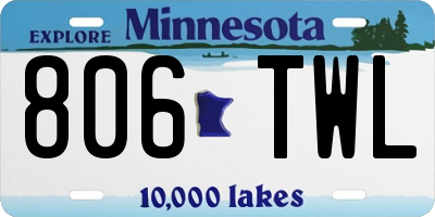 MN license plate 806TWL