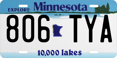 MN license plate 806TYA
