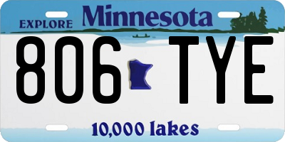 MN license plate 806TYE