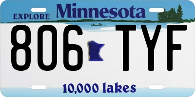 MN license plate 806TYF