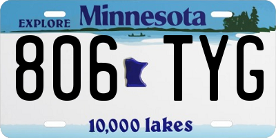 MN license plate 806TYG