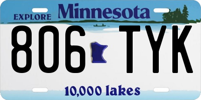 MN license plate 806TYK