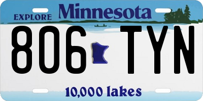 MN license plate 806TYN