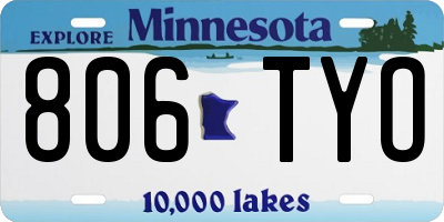 MN license plate 806TYO
