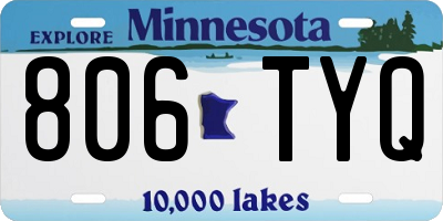 MN license plate 806TYQ