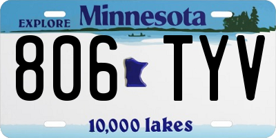 MN license plate 806TYV