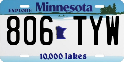 MN license plate 806TYW