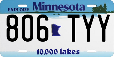 MN license plate 806TYY